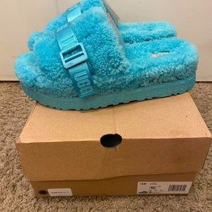 Ugg Blue Fluffita Flatforms